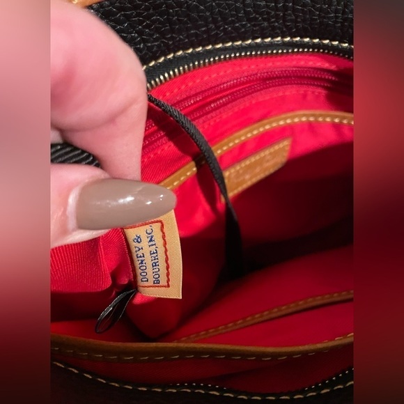 Dooney & Bourke Leather Black &Tan Leather Satchel/Crossbody - Picture 14 of 16